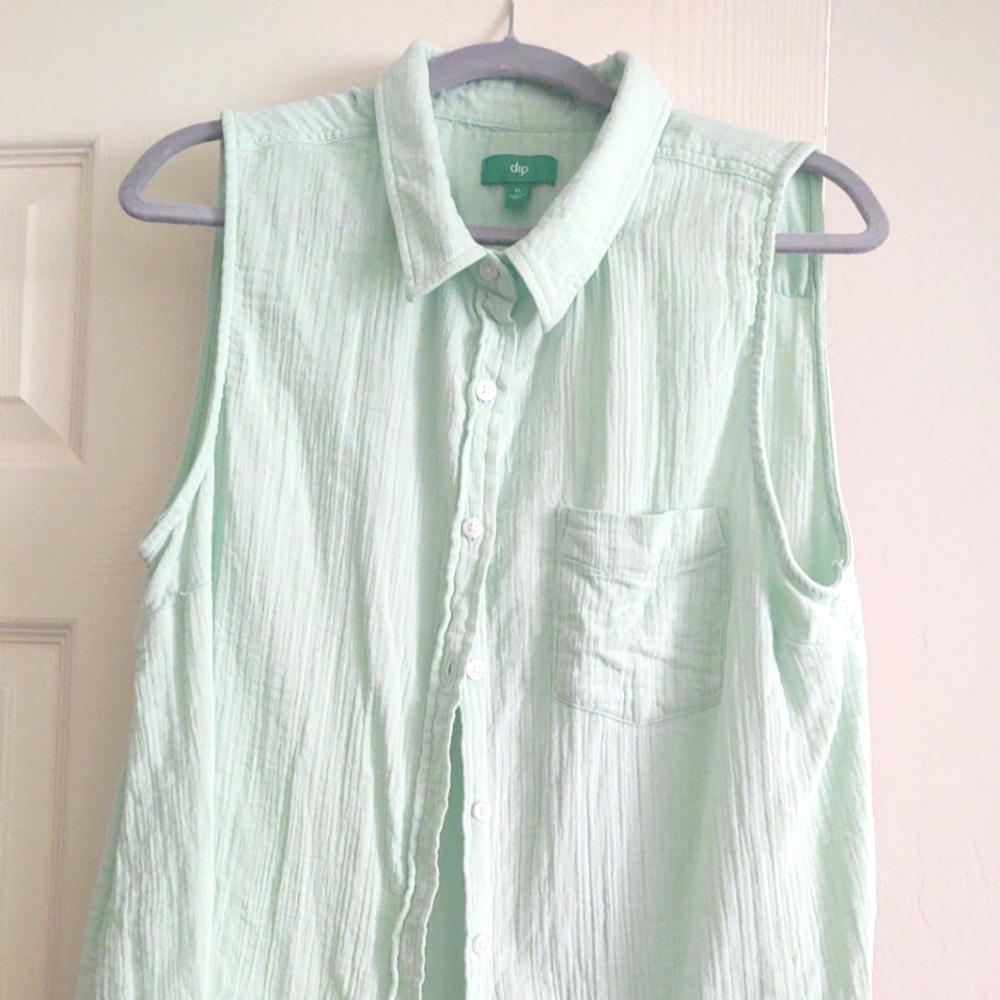 Lite Green Cotton Gauze shirt